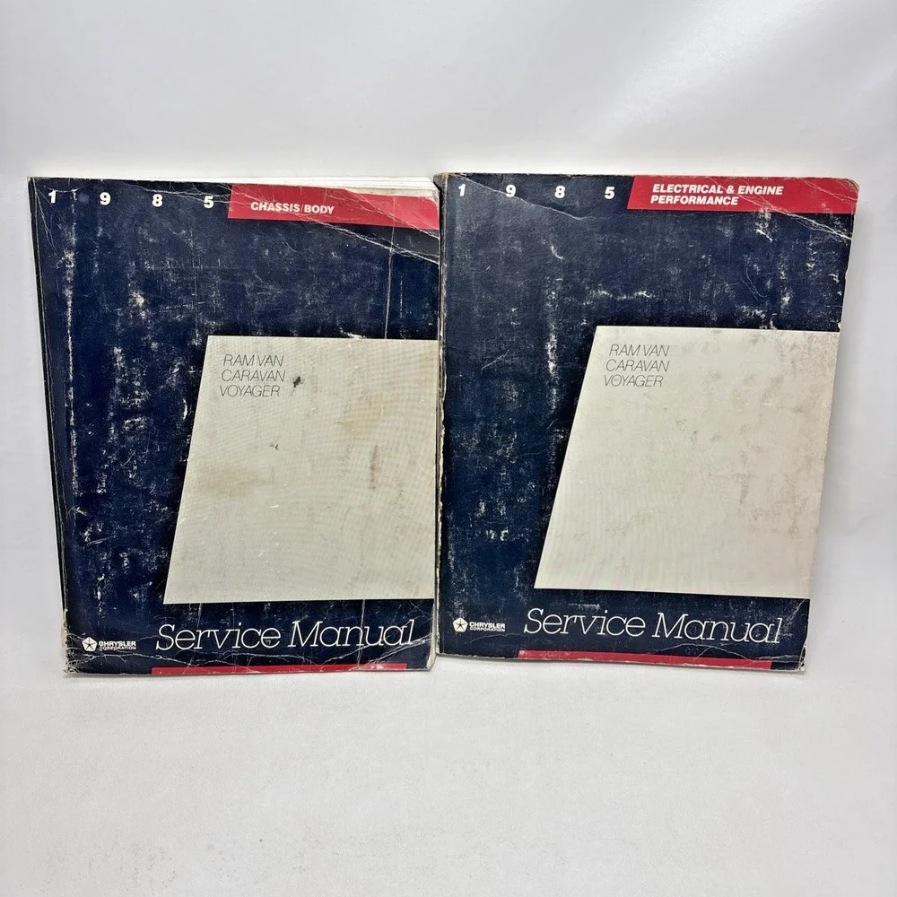 1985 Dodge Ram Van Caravan Service Repair Shop Manual Set Electrical Chassis
